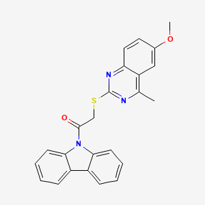 1-(9H-carbazol-9-yl)-2-[(6-methoxy-4-methylquinazolin-2-yl)sulfanyl]ethanone - 