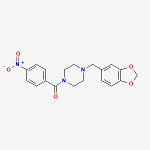 1-[(2H-1,3-BENZODIOXOL-5-YL)METHYL]-4-(4-NITROBENZOYL)PIPERAZINE - 