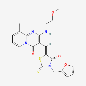 3-{[3-(2-furylmethyl)-4-oxo-2-thioxo-1,3-thiazolidin-5-ylidene]methyl}-2-[(2-methoxyethyl)amino]-9-methyl-4H-pyrido[1,2-a]pyrimidin-4-one - 