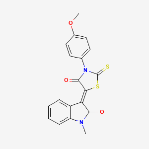 (3Z)-3-[3-(4-methoxyphenyl)-4-oxo-2-thioxo-1,3-thiazolidin-5-ylidene]-1-methyl-1,3-dihydro-2H-indol-2-one - 