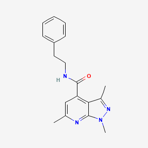 1,3,6-trimethyl-N-(2-phenylethyl)-1H-pyrazolo[3,4-b]pyridine-4-carboxamide - 