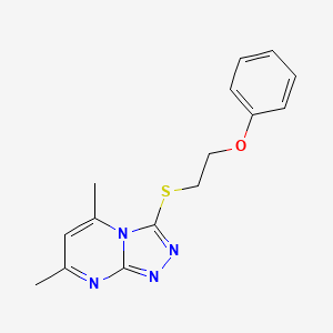 5,7-Dimethyl-3-[(2-phenoxyethyl)sulfanyl][1,2,4]triazolo[4,3-a]pyrimidine - 