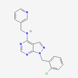 1-(2-chlorobenzyl)-N-(pyridin-3-ylmethyl)-1H-pyrazolo[3,4-d]pyrimidin-4-amine - 