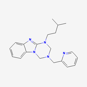 1-(3-Methylbutyl)-3-(pyridin-2-ylmethyl)-1,2,3,4-tetrahydro[1,3,5]triazino[1,2-a]benzimidazole - 