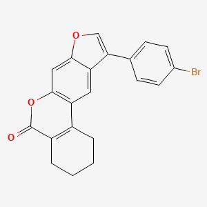 10-(4-bromophenyl)-1,2,3,4-tetrahydro-5H-benzo[c]furo[3,2-g]chromen-5-one - 