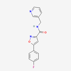 5-(4-FLUOROPHENYL)-N-[(PYRIDIN-3-YL)METHYL]-1,2-OXAZOLE-3-CARBOXAMIDE - 