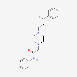 N-phenyl-2-{4-[(2E)-3-phenylprop-2-en-1-yl]piperazin-1-yl}acetamide - 