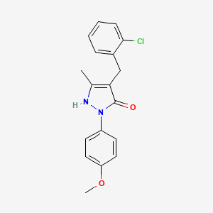4-(2-chlorobenzyl)-1-(4-methoxyphenyl)-3-methyl-1H-pyrazol-5-ol - 