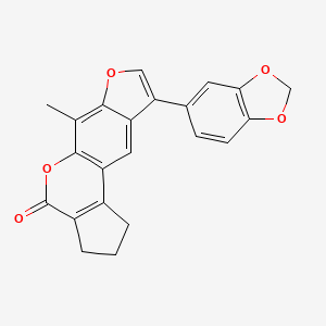 9-(1,3-benzodioxol-5-yl)-6-methyl-2,3-dihydrocyclopenta[c]furo[3,2-g]chromen-4(1H)-one - 