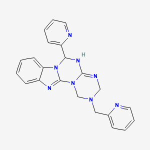 9-pyridin-2-yl-4-(pyridin-2-ylmethyl)-2,4,6,8,10,17-hexazatetracyclo[8.7.0.02,7.011,16]heptadeca-1(17),6,11,13,15-pentaene - 