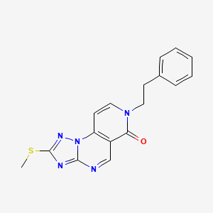 2-(methylsulfanyl)-7-(2-phenylethyl)pyrido[3,4-e][1,2,4]triazolo[1,5-a]pyrimidin-6(7H)-one - 