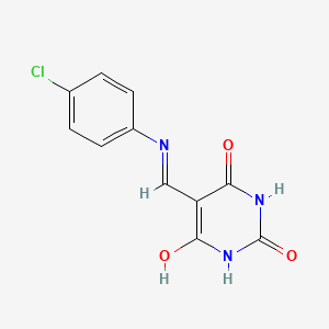 5-((4-Chloroanilino)methylene)-2,4,6(1H,3H,5H)-pyrimidinetrione - 23872-55-1
