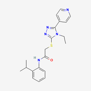 2-{[4-ethyl-5-(pyridin-4-yl)-4H-1,2,4-triazol-3-yl]sulfanyl}-N-[2-(propan-2-yl)phenyl]acetamide - 618427-12-6