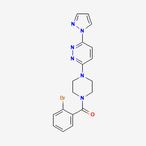 3-[4-(2-bromobenzoyl)piperazin-1-yl]-6-(1H-pyrazol-1-yl)pyridazine - 