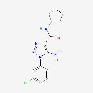 5-amino-1-(3-chlorophenyl)-N-cyclopentyl-1H-1,2,3-triazole-4-carboxamide - 