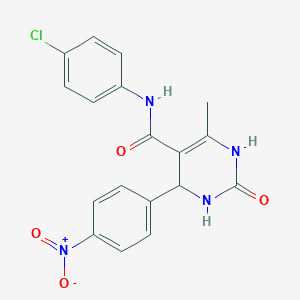 N-(4-chlorophenyl)-6-methyl-4-(4-nitrophenyl)-2-oxo-1,2,3,4-tetrahydropyrimidine-5-carboxamide - 5752-80-7