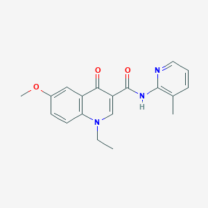 1-ethyl-6-methoxy-N-(3-methylpyridin-2-yl)-4-oxo-1,4-dihydroquinoline-3-carboxamide - 