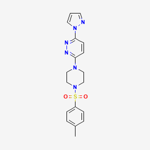 3-[4-(4-methylbenzenesulfonyl)piperazin-1-yl]-6-(1H-pyrazol-1-yl)pyridazine - 
