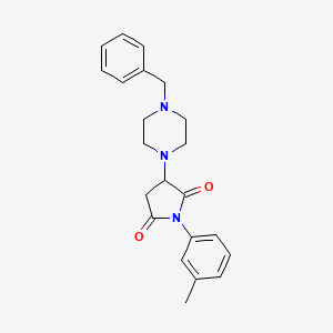 3-(4-Benzyl-piperazin-1-yl)-1-m-tolyl-pyrrolidine-2,5-dione - 