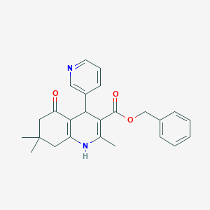 Benzyl 2,7,7-trimethyl-5-oxo-4-(pyridin-3-yl)-1,4,5,6,7,8-hexahydroquinoline-3-carboxylate - 