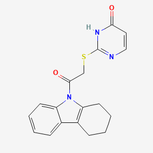 2-[(4-hydroxypyrimidin-2-yl)sulfanyl]-1-(1,2,3,4-tetrahydro-9H-carbazol-9-yl)ethanone - 