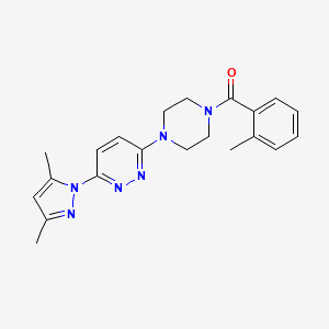 3-(3,5-dimethyl-1H-pyrazol-1-yl)-6-[4-(2-methylbenzoyl)piperazin-1-yl]pyridazine - 
