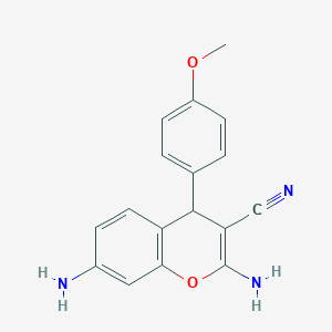 2,7-diamino-4-(4-methoxyphenyl)-4H-chromene-3-carbonitrile - 