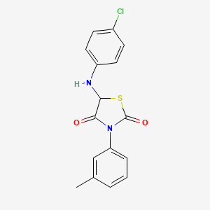 5-[(4-chlorophenyl)amino]-3-(3-methylphenyl)-1,3-thiazolidine-2,4-dione - 