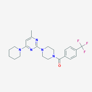 4-methyl-6-(piperidin-1-yl)-2-{4-[4-(trifluoromethyl)benzoyl]piperazin-1-yl}pyrimidine - 