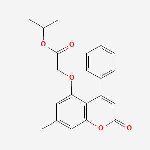 Isopropyl ((7-methyl-2-oxo-4-phenyl-2H-chromen-5-YL)oxy)acetate - 
