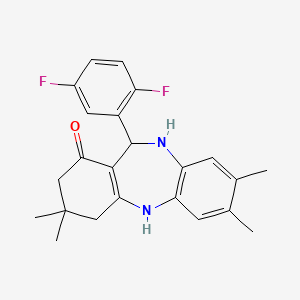 11-(2,5-difluorophenyl)-3,3,7,8-tetramethyl-2,3,4,5,10,11-hexahydro-1H-dibenzo[b,e][1,4]diazepin-1-one - 