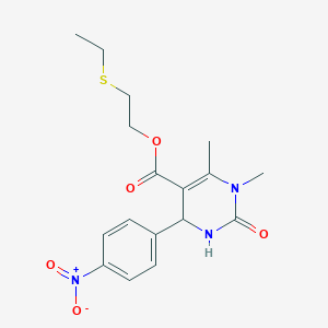 2-(Ethylsulfanyl)ethyl 1,6-dimethyl-4-(4-nitrophenyl)-2-oxo-1,2,3,4-tetrahydropyrimidine-5-carboxylate - 5719-78-8