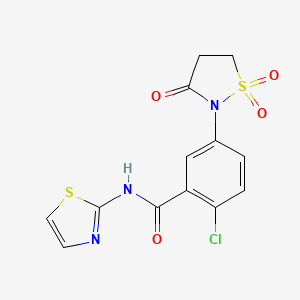 2-chloro-N-(1,3-thiazol-2-yl)-5-(1,1,3-trioxo-1lambda6,2-thiazolidin-2-yl)benzamide - 