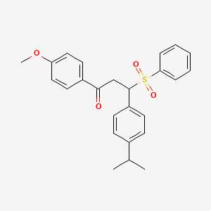 1-(4-Methoxyphenyl)-3-[4-(methylethyl)phenyl]-3-(phenylsulfonyl)propan-1-one - 