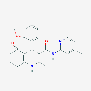 4-(2-Methoxyphenyl)-2-methyl-N-(4-methylpyridin-2-yl)-5-oxo-1,4,5,6,7,8-hexahydroquinoline-3-carboxamide - 361194-11-8