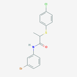 N-(3-Bromophenyl)-2-(4-chlorophenyl)sulfanyl-propanamide - 5738-29-4