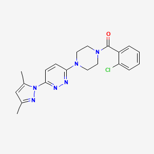 3-[4-(2-chlorobenzoyl)piperazin-1-yl]-6-(3,5-dimethyl-1H-pyrazol-1-yl)pyridazine - 