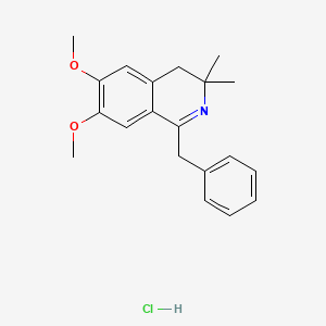 Isoquinoline, 3,4-dihydro-6,7-dimethoxy-3,3-dimethyl-1-(phenylmethyl)-, hydrochloride - 132681-00-6