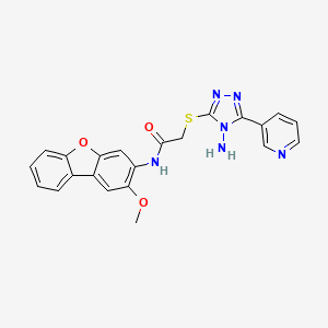 ACETAMIDE,2-[[4-AMINO-5-(PYRIDIN-3-YL)-4H-1,2,4-TRIAZOL-3-YL]THIO]-N-(2-METHOXY-3-DIBENZOFURANYL)- - 