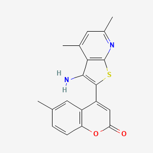 4-(3-amino-4,6-dimethylthieno[2,3-b]pyridin-2-yl)-6-methyl-2H-chromen-2-one - 