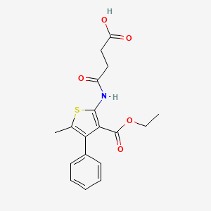 4-{[3-(ethoxycarbonyl)-5-methyl-4-phenyl-2-thienyl]amino}-4-oxobutanoic acid - 