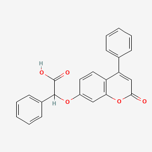 [(2-oxo-4-phenyl-2H-chromen-7-yl)oxy](phenyl)acetic acid - 