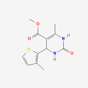 5-Pyrimidinecarboxylicacid,1,2,3,4-tetrahydro-6-methyl-4-(3-methyl-2-thienyl)-2-oxo-,methylester(9CI) - 