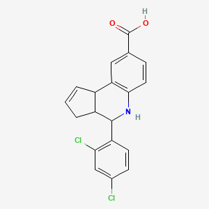 3H-Cyclopenta[c]quinoline-8-carboxylic acid, 4-(2,4-dichlorophenyl)-3a,4,5,9b-tetrahydro-, (3aR,4S,9bS)-rel- - 