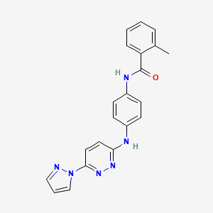 2-methyl-N-(4-{[6-(1H-pyrazol-1-yl)pyridazin-3-yl]amino}phenyl)benzamide - 