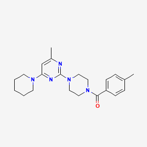 4-Methyl-2-[4-(4-methylbenzoyl)piperazin-1-yl]-6-(piperidin-1-yl)pyrimidine - 