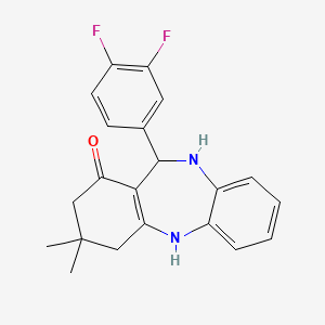11-(3,4-difluorophenyl)-3,3-dimethyl-2,3,4,5,10,11-hexahydro-1H-dibenzo[b,e][1,4]diazepin-1-one - 