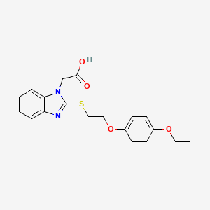 (2-{[2-(4-ethoxyphenoxy)ethyl]sulfanyl}-1H-benzimidazol-1-yl)acetic acid - 