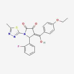 4-(4-ethoxybenzoyl)-5-(2-fluorophenyl)-3-hydroxy-1-(5-methyl-1,3,4-thiadiazol-2-yl)-1,5-dihydro-2H-pyrrol-2-one - 