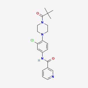 N-{3-chloro-4-[4-(2,2-dimethylpropanoyl)-1-piperazinyl]phenyl}nicotinamide - 